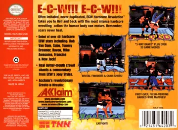 ECW Hardcore Revolution (USA) (Beta) box cover back